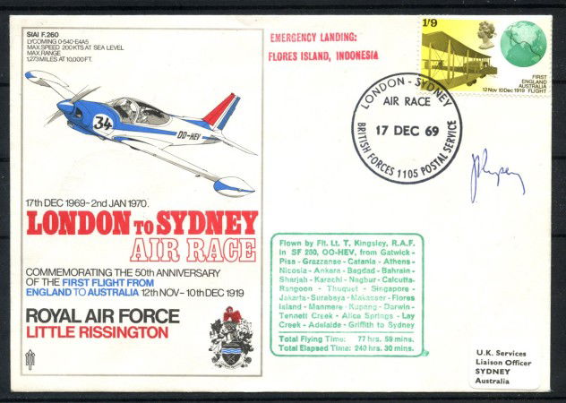 1969 - GRAN BRETAGNA - LOTTO/41602 - 50° ANNIVERSARIO  RAID IN AUSTRALIA