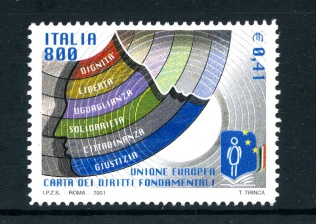 2001 - REPUBBLICA - CARTA DEI DIRITTI - NUOVO - LOTTO/25655
