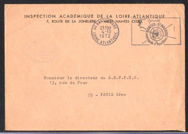 1972 - LBF/3428 - FRANCIA - NANTES ST. NAZAIRE METROPOLE D'EQUILIBRE