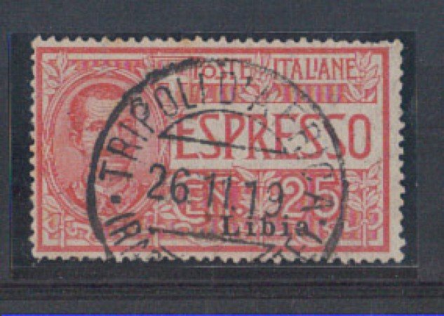 LIBIA - 1915 - LOTTO/3244 - ESPRESSO 25c. - USATO