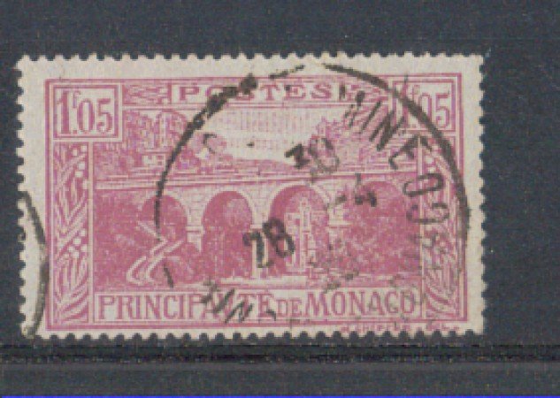 1924 - LOTTO/8526U - MONACO - 1,05 Fr. LILLA - USATO