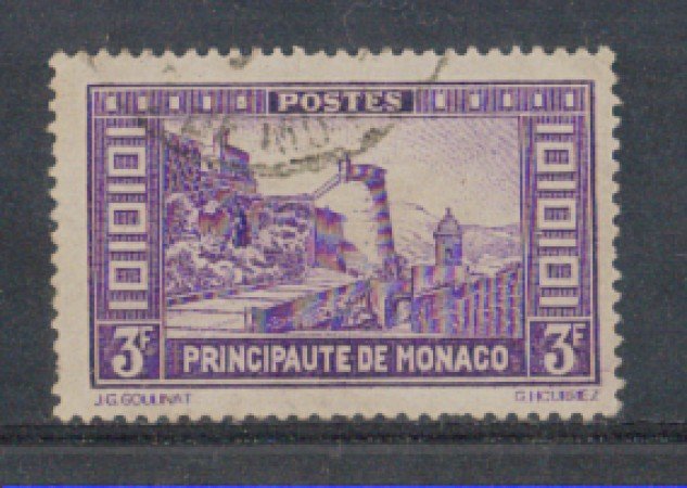 1933 - LOTTO/8542UN - MONACO - 3 Fr. VEDUTE - USATO