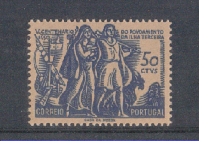 1951 - LOTTO/9737A - PORTOGALLO - 50c. TERCEIRA