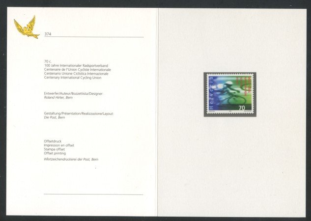 2000 - SVIZZERA - UNIONE CICLISTICA - NUOVO - FOLDER -  LOTTO/37330F