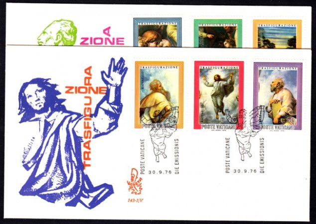 1976 - LOTTO/13157 - VATICANO - LA TRASFIGURAZIONE - 2 BUSTE FDC