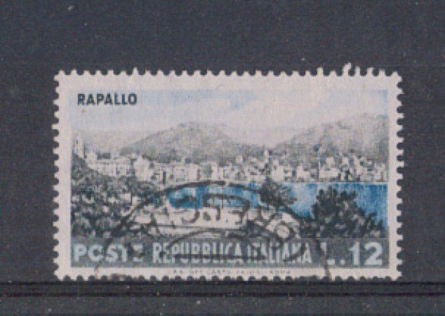 1953 - LOTTO/6222U - REPUBBLICA - 12 L. TURISTICA RAPALLO USATO
