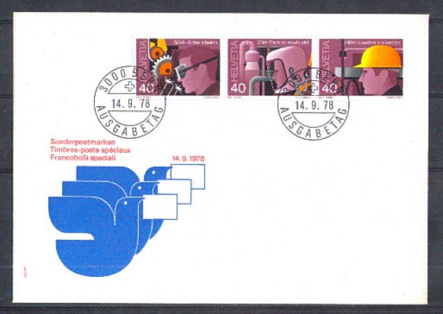 1978 - LOTTO/SVI1066FDC - SVIZZERA - LAVORO - BUSTA FDC