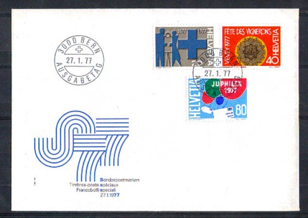 1977 - LOTTO/SVI1023FDC - SVIZZERA - PROPAGANDA 3v. - BUSTA FDC