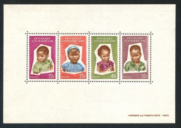 1964 - REP. CENTRAFRICANA - INFANZIA - FOGLIETTO NUOVO - LOTTO/29371
