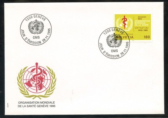 1995 - SVIZZERA - ORGANIZZAZIONE MONDIALE SANITA - FDC - LOTTO/25275