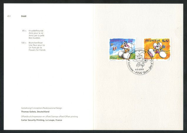 2004 - SVIZZERA - FUMETTI 2v. - USATI FDC - FOLDER - LOTTO/37427FU