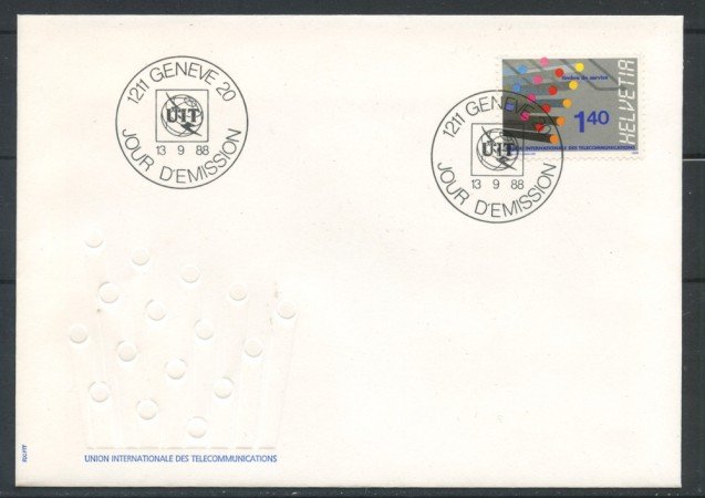 1988 - SVIZZERA - SERVIZIO - UIT - BUSTA FDC - LOTTO/25392