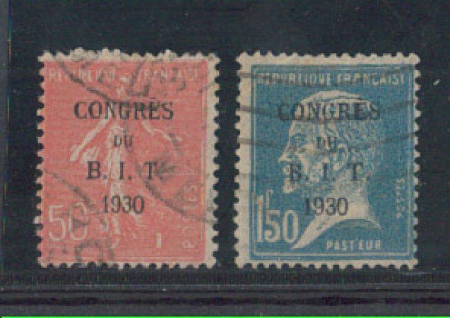 1930 - LOTTO/5208 - FRANCIA - CONGRESSO B.I.T. 2v. - USATI