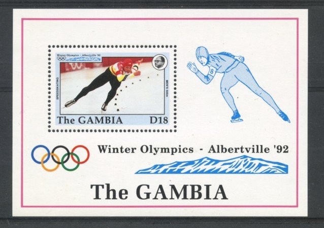 1992 - LOTTO/19523 - GAMBIA - OLIMPIADI ALBERTVILLE - FOGLIETTO NUOVO