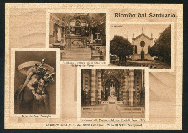 VILLA DI SERIO (BG) - 1940 - LOTTO/20365GA - RICORDO DEL SANTUARIO