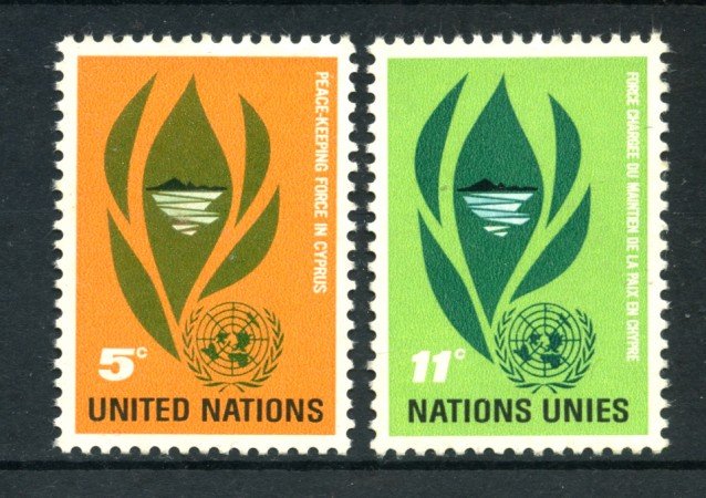 1965 - LOTTO/21364 - ONU U.S.A - PACE A CIPRO 2v. - NUOVI
