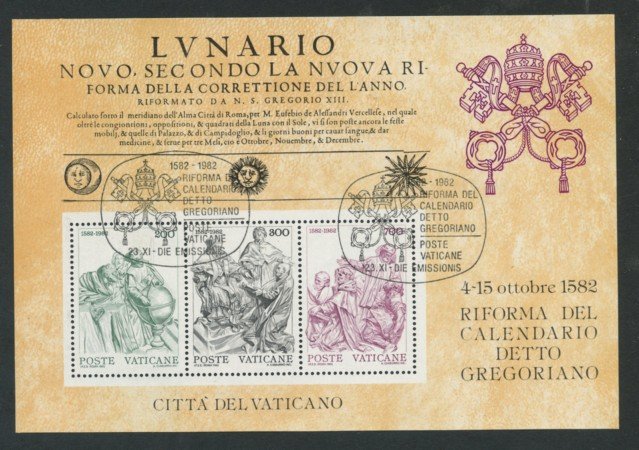 1982 - LOTTO/17545 - VATICANO - CALENDARIO GREGORIANO FOGLIETTO
