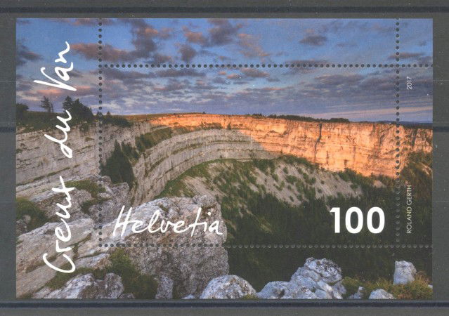 2017 - SVIZZERA - LOTTO/39714 - CREUX DU VAN - FOGLIETTO NUOVO