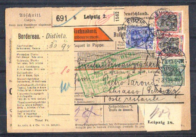 1913 - LBF/2348 -  GERMANIA REICH - BOLLETTINO POSTALE
