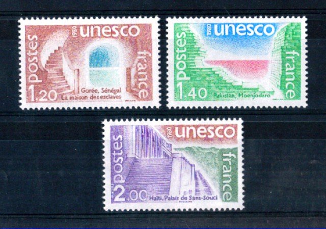 1980 - LOTTO/FRAS62CPN - FRANCIA -  SERVIZIO UNESCO 3v. - NUOVI