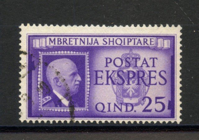 1940 - ALBANIA ITALIANA - LOTTO/18728 - 25 Q. FRANCOBOLLO ESPRESSO - USATO
