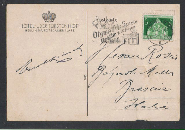 1936 - LBF/3725 - GERMANIA - OLIMPIADI DI BERLINO