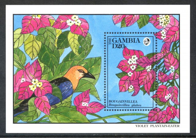 1992 - GAMBIA - FIORI BOUGAINVILLEA - FOGLIETTO NUOVO - LOTTO/29883