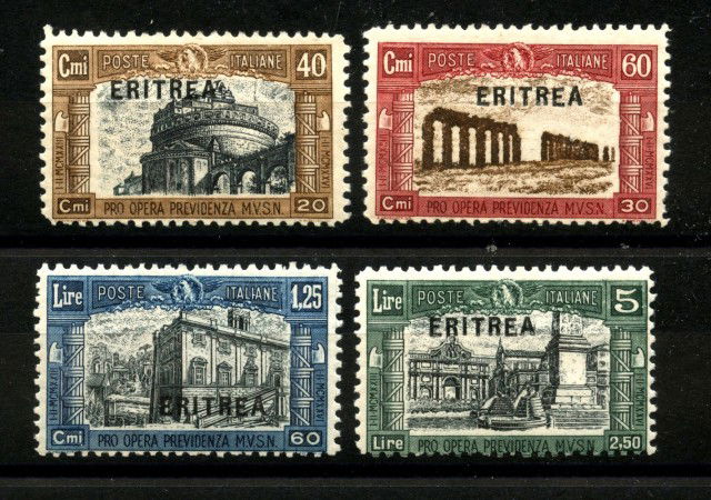 1927 - ERITREA - LOTTO/40700 - MILIZIA I° 4v. - NUOVI