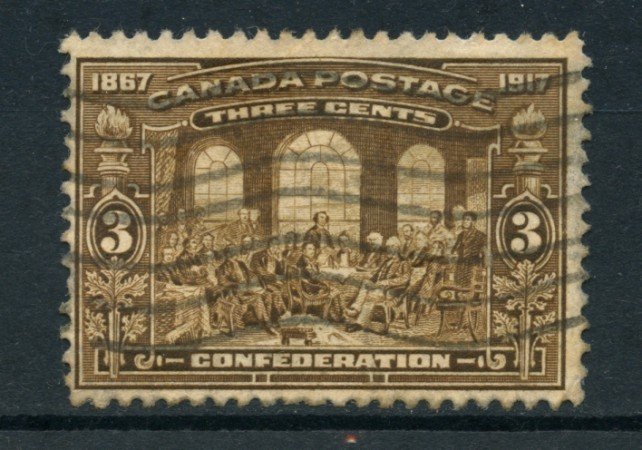 1917 - LOTTO/20446 - CANADA - 3c. ANNIV.CONFEDERAZIONE - USATO