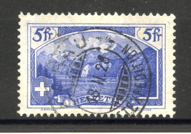 1928 - SVIZZERA - LOTTO/40663 - 5 Fr. MONTE RUTLI - USATO