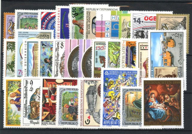 1999 - AUSTRIA - LOTTO/43687 - ANNATA COMPLETA 30 v. NUOVI