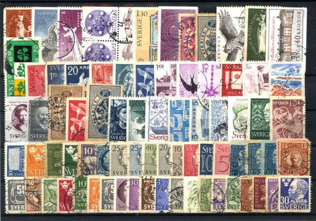 SVEZIA - LOTTO/43595 - COLLEZIONE DI 80 FRANCOBOLLI USATI DIFFERENTI