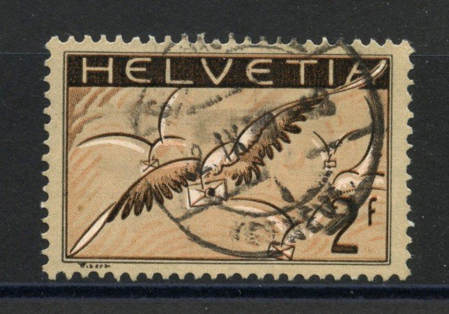 1935 - SVIZZERA - LOTTO/39346 - 2 FR. POSTA AEREA - USATO