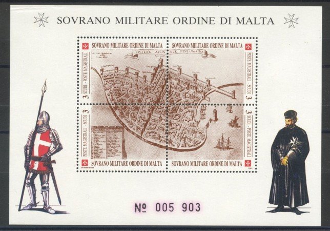 1991 - SOVRANO MILITARE DI MALTA - LOTTO/39226F - ANTICHE FORTEZZE - FOGLIETTO NUOVO