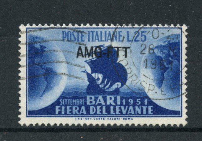 1951 - LOTTO/14696 - TRIESTE A - 25 Lire FIERA DEL LEVANTE - USATO