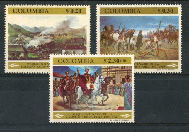 1969 - LOTTO/16538 - COLOMBIA - CAMPAGNA LIBERAZIONE 3v. - NUOVI