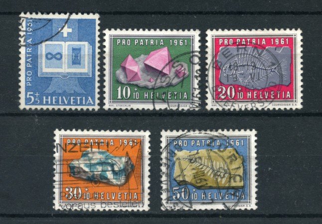 1961 - LOTTO/22324 - SVIZZERA - PRO PATRIA 5v. - USATI