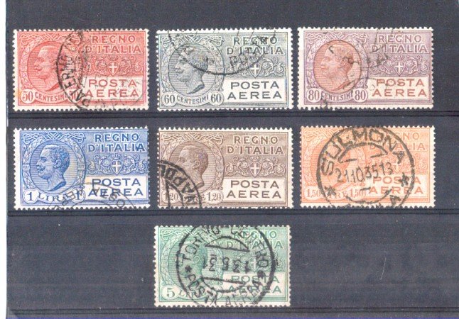 1926/28 - LOTTO/11013 - REGNO - POSTA AEREA 7v. - USATI