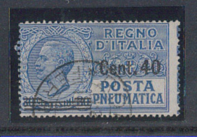 1924 - LOTTO/REGPN7U - REGNO - 40 su 30c. POSTA PNEUMATICA USATO