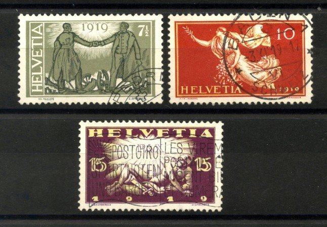 1919 - SVIZZERA - LOTTO/40652 - PACE 3v. - USATI