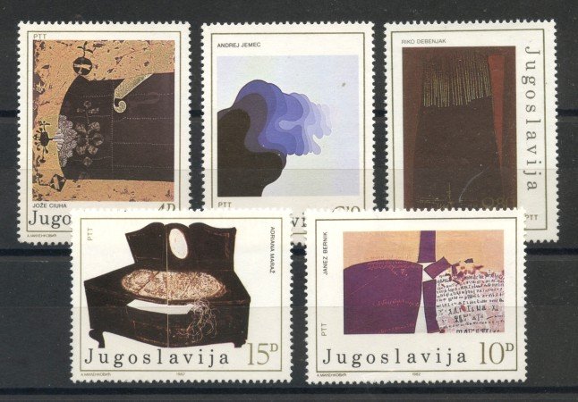 1982 - JUGOSLAVIA - LOTTO/38279 - DIPINTI 5v. - NUOVI