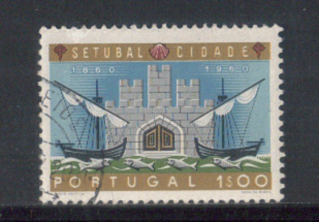 1961 - LOTTO/9779AU - PORTOGALLO - 1e. SETUBAL - USATO