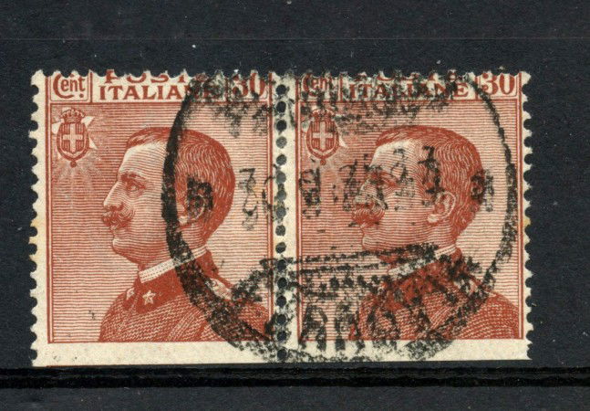 1922 - REGNO - LOTTO/43256 - 30 CENT. BRUNO ARANCIO COPPIA VARIETA'