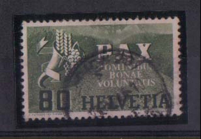 1945 - LBF/2844 - SVIZZERA - 80 CENT.  PAX - USATO