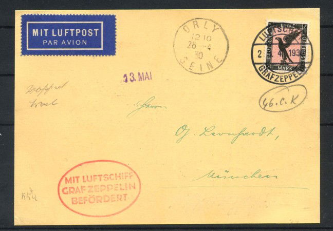 1930 - GERMANIA - LOTTO/42256 - VIAGGIO GRAF ZEPPELIN Lz. 127  SULL' INGHILTERRA