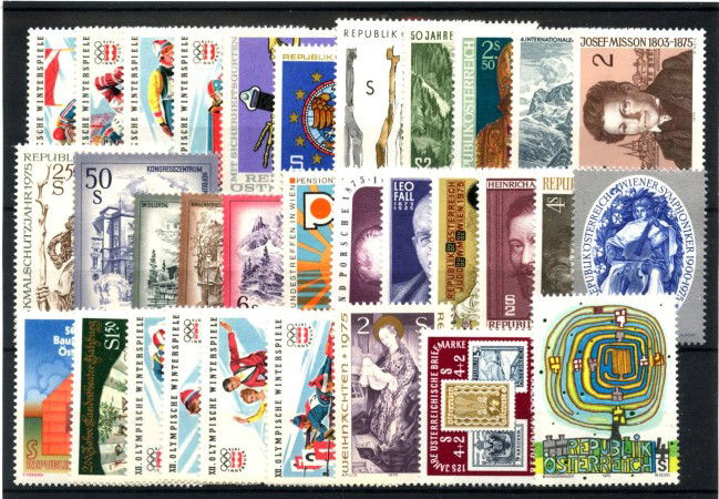 1975 - AUSTRIA - LOTTO/43664 - ANNATA COMPLETA 32v. NUOVI