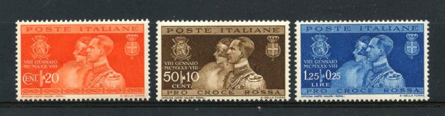 1929 - REGNO - LOTTO/43531 - NOZZE PRINCIPE UMBERTO 3v. - T/L