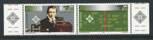 1995 - LOTTO/12211 - SAN MARINO - CENTENARIO RADIO MARCONI 2v. - NUOVI