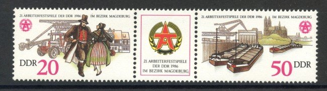 1986 - GERMANIA DDR - FESTA DEI LAVORATORI 2v. - NUOVI - LOTTO/36647