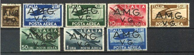 1945/47 - VENEZIA GIULIA - GOVERNO MILITARE - LOTTO/40124 - POSTA AEREA 8v. - USATI